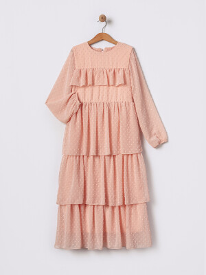 Long Sleeve Chiffon Dress 7-10Y Pafim 2041-2025Y1045 - 3