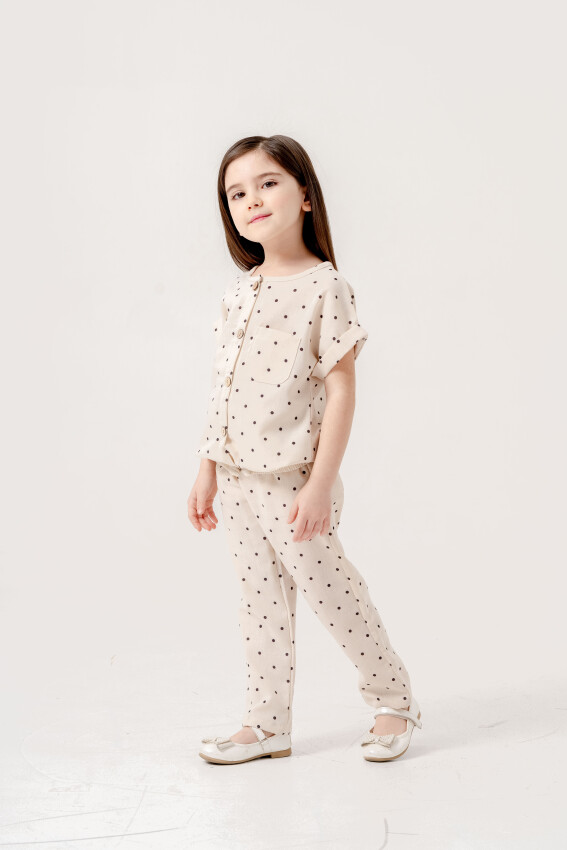 Point Printed 2-Piece Girls Set 2-5Y Sani 1068-30019 - 1