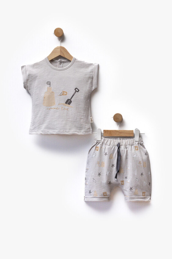 Sand Castle Printed T-Shirt Shorts Two Piece Set 6-36M Flexi Baby 2063-216389 - 1