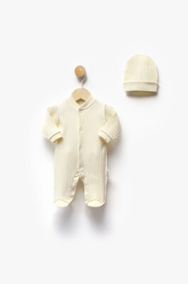 Self-Striped Fabric Reverse Stitch Hat Premature Overalls 0-3M Flexi Baby 2063-252339 - 4