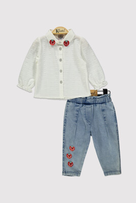 Strawberry Collar Shirt Set 6-18M Kumru Bebe 1075-4219 Экрю