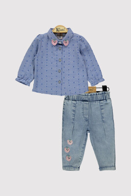 Strawberry Collar Shirt Set 6-18M Kumru Bebe 1075-4219 Индиговый 