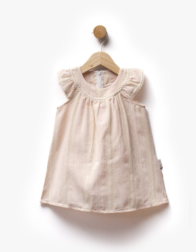 Striped Linen Fabric Dress 6-36M Bebbemini 2065-BM-2355 - 2