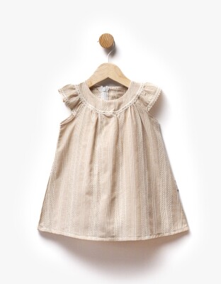 Striped Linen Fabric Dress 6-36M Bebbemini 2065-BM-2355 - Bebbemini