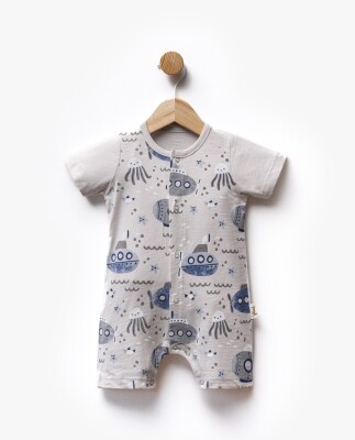 Submarine Printed Short Sleeve Jumpsuit 3-9M Flexi Baby 2063-236577 - 1