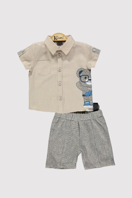 Teddy Bear Baby Boy Shirt Set 6-18M Kumru Bebe 1075-4316 Бежевый 