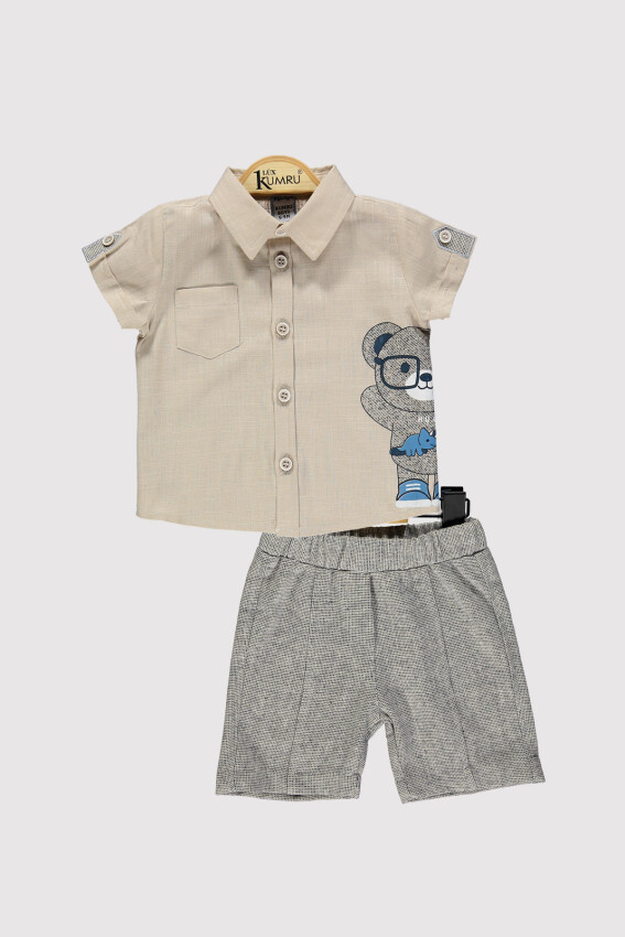 Teddy Bear Baby Boy Shirt Set 6-18M Kumru Bebe 1075-4316 - 4