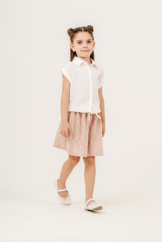 Tie Front 2 Piece Girls Set 2-5Y Sani 1068-30072 - 2