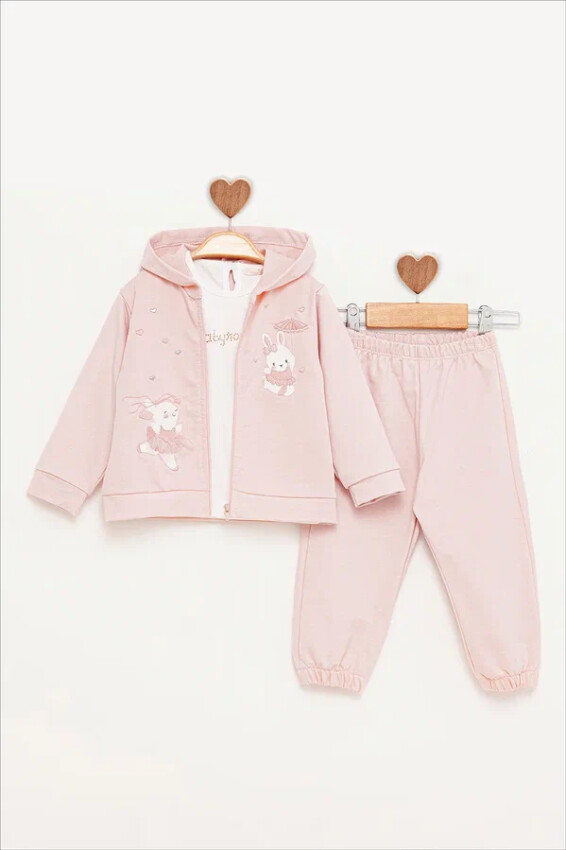 TINY RABBIT EMBROIDERED TRACKSUIT BabyRose 9-24 M BabyRose 1002-7810 - 3