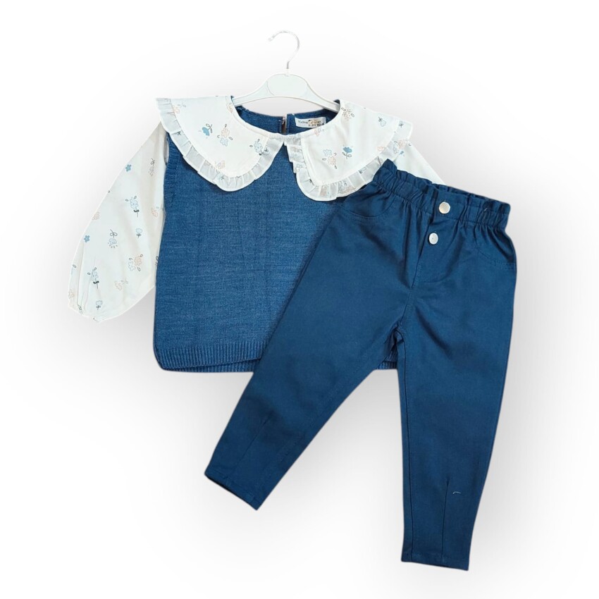 Topran Girl's 2 Piece Blouse and Pants Set 2-10Y KidsRoom 1031-8029 - 3