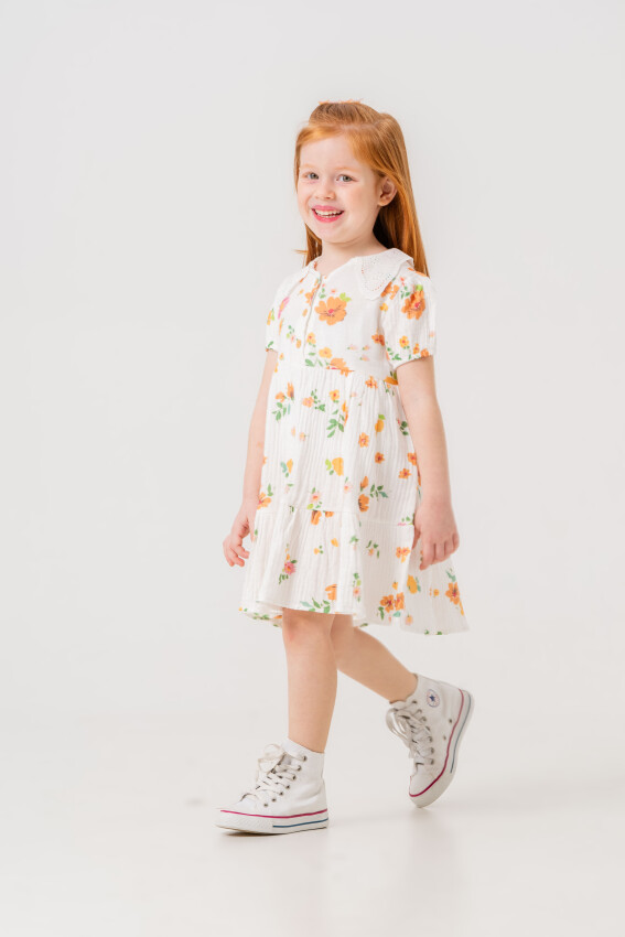 Tulip Printed Dress 2-5Y Sani 1068-30012 - 1