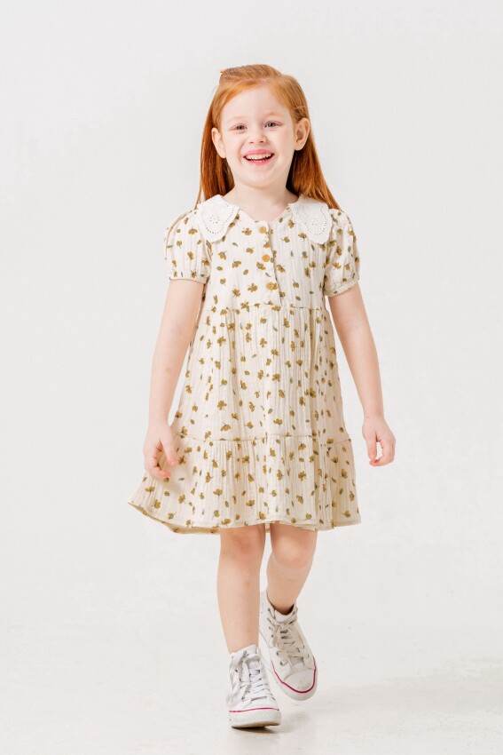 Tulip Printed Dress 2-5Y Sani 1068-30012 - 2