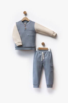 Two-Tone and Pocket Sweat Pants Two-Piece Set 2-5Y Flexi Baby 2063-217614 - 3