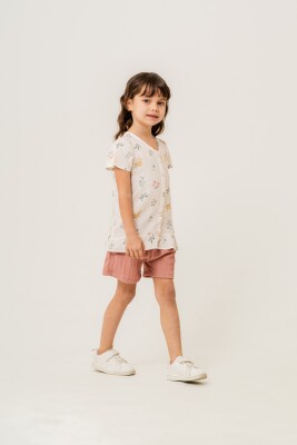 V-Neck Blouse 2-Piece Girls Set 2-5Y Sani 1068-30077 - Sani (1)