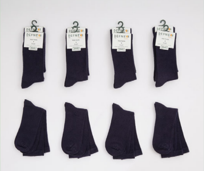 Wholesale 12-Piece Boys Bamboo Socks Defne 1064-DFN1Ç-E014-23(11-12) - 1