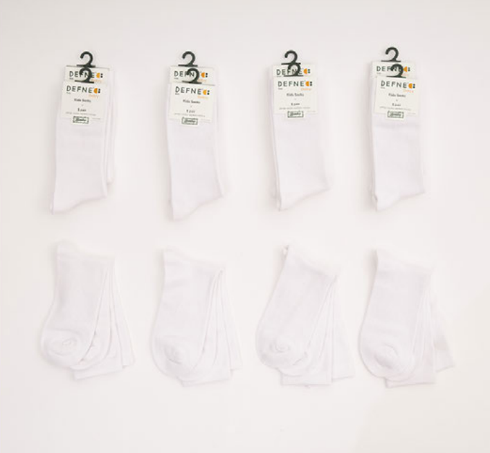 Wholesale 12-Piece Unisex Kids Bamboo SocksDefne 1064-DFN1Ç-U005-23(5-6) - 1