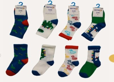 Wholesale 12Pcs Baby Boy Socks 12-18M Defne 1064-DFN1B-E009-24(12-18) - Defne