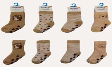 Wholesale 12pcs Baby Boy Terry Socks 18-24M Defne 1064-DFN1H-E002-24(18-24A) - 1