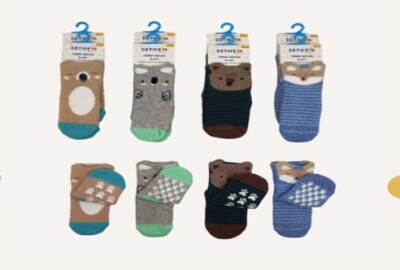 Wholesale 12pcs Baby Boy Terry Socks 6-12M Defne 1064-DFN1H-E001-24(6-12) - Defne