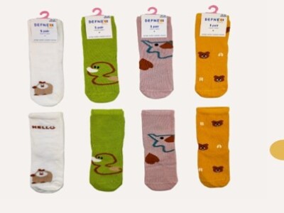 Wholesale 12pcs Baby Girl Socks 12-18M Defne 1064-DFN1B-K007-24(12-18) - 1