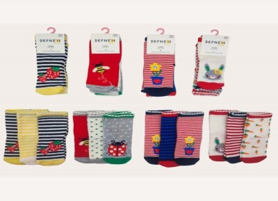 Wholesale 12pcs Baby Girl Socks 12-18M Defne 1064-DFN3-K005-20(12-18) - Defne