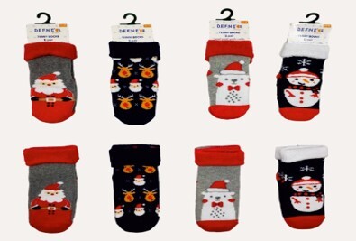 Wholesale 12pcs Unisex Baby Towel Socks 12-18M Defne 1064-DFN1H-U002-24(12-18) - Defne