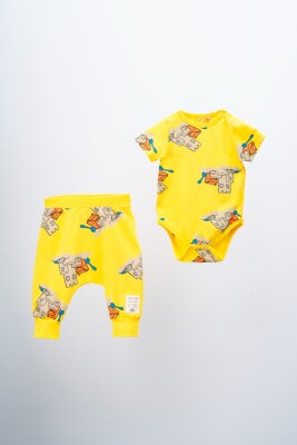 Wholesale 2-Piece Baby Body and Pants 3-24M Moi Noi 1058-MN60181 Жёлтый 