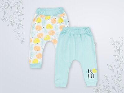 Wholesale 2-Piece Baby Boys Pants 3-18M Miniworld 1003-16957 Светло-бирюзовый 