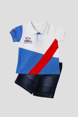 Wholesale 2-Piece Baby Boys T-Shirt Set with Denim Capri 6-24M Kidexs 1026-35052 - 2