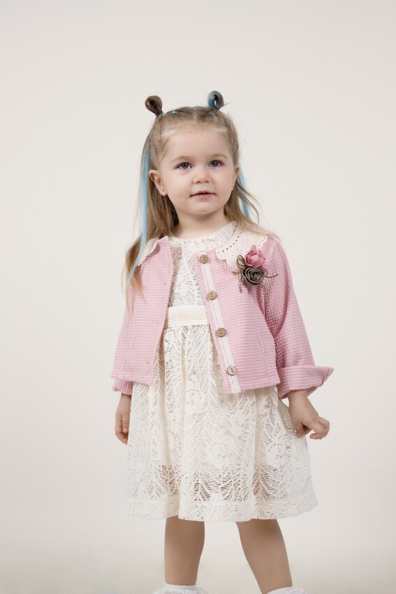 Wholesale 2-Piece Baby Girls Dress with Jacket 9-24M Miss Lore 1055-5527 - 1