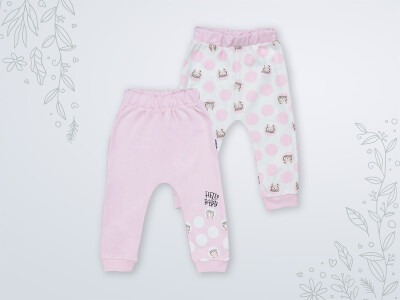 Wholesale 2-Piece Baby Girls Pants 3-18M Miniworld 1003-16468 Розовый 