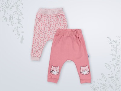 Wholesale 2-Piece Baby Girls Pants Set 3-18M Miniworld 1003-16462 Цвет розовой розы 
