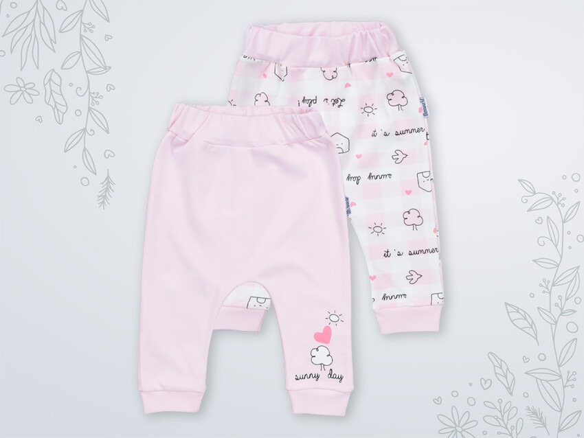 Wholesale 2-Piece Baby Girls Pants Set 3-18M Miniworld 1003-16465 - 1
