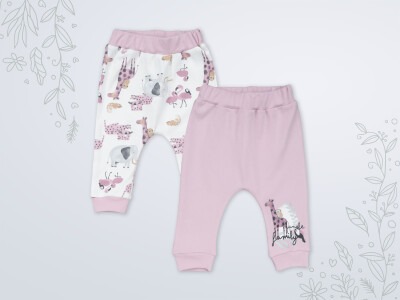 Wholesale 2-Piece Baby Girls Pants Set 3-18M Miniworld 1003-18119 Нежно-лиловый 