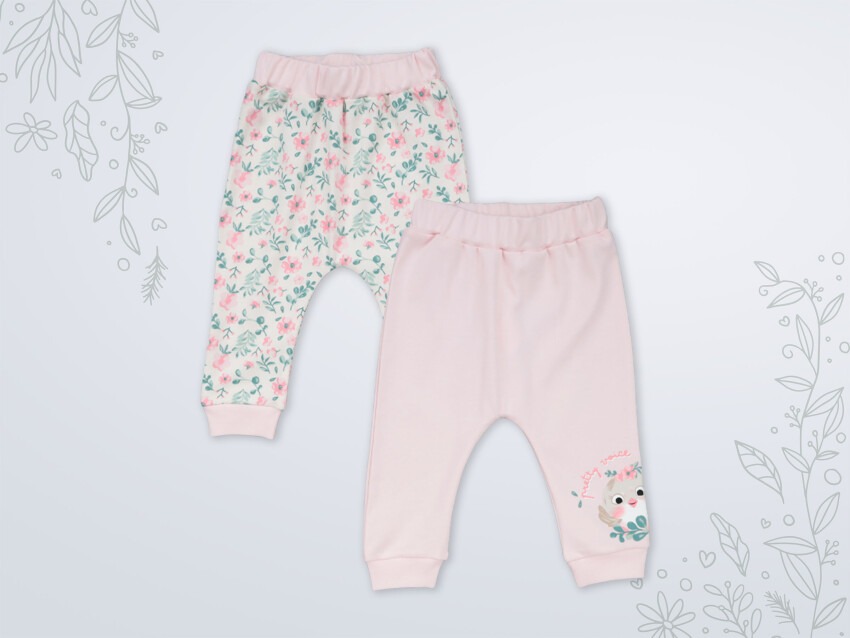Wholesale 2-Piece Baby Girls Pants Set 3-18M Miniworld 1003-18135 - 2