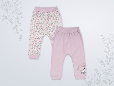 Wholesale 2-Piece Baby Girls Pants Set 3-18M Miniworld 1003-18135 Нежно-лиловый 