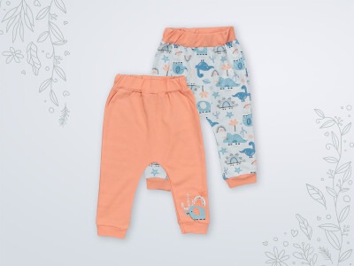 Wholesale 2-Piece Baby Pants Set 3-18M Miniworld 1003-16447 Нежно-коралловый 