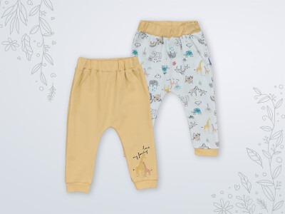 Wholesale 2-Piece Baby Pants Set 3-18M Miniworld 1003-16453 Горчичный