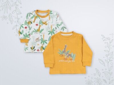Wholesale 2-Piece Baby Sweatshirt 3-18M Miniworld 1003-16961 Темно-горчичный