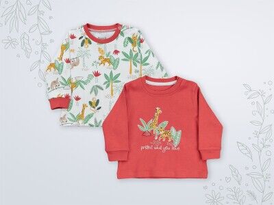 Wholesale 2-Piece Baby Sweatshirt 3-18M Miniworld 1003-16961 Темно-медный