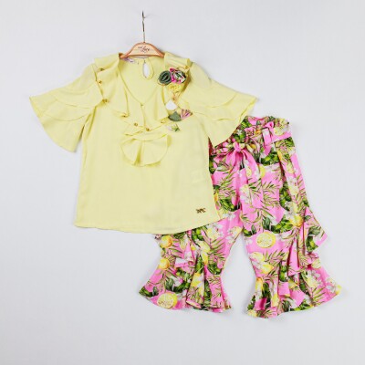 Wholesale 2-Piece Girls blouse and Pants Set 2-6Y Miss Lore 1055-5131 Жёлтый 