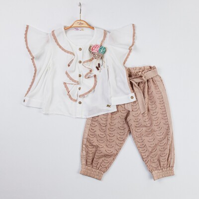 Wholesale 2-Piece Girls Blouse and Pants Set 6-10Y Miss Lore 1055-5124 - Miss Lore (1)