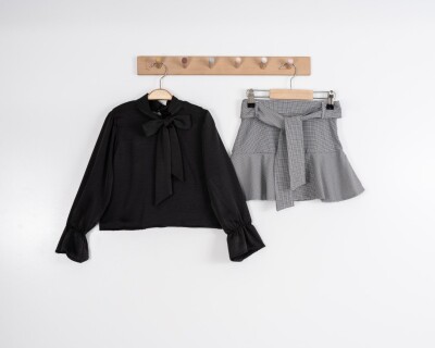 Wholesale 2-Piece Girls Blouse and Skirt Set 4-8Y Moda Mira 1080-7012 - 2