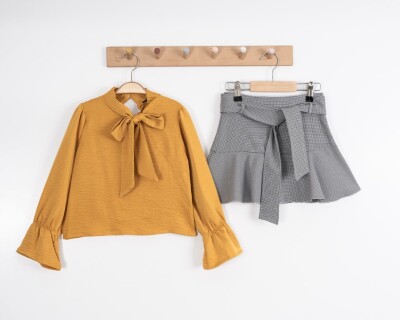 Wholesale 2-Piece Girls Blouse and Skirt Set 4-8Y Moda Mira 1080-7012 - 4