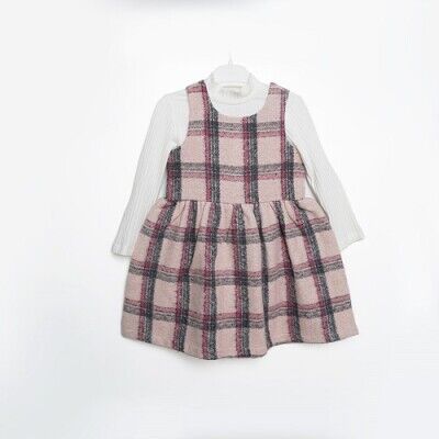 Wholesale 2-Piece Girls Dress with Body T-shirt 3-6Y Büşra Bebe 1016-23235 - Büşra Bebe