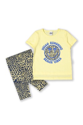 Wholesale 2-Piece Girls T-shirt and Leggings Set 3-6Y Elnino 1025-22203 Жёлтый 