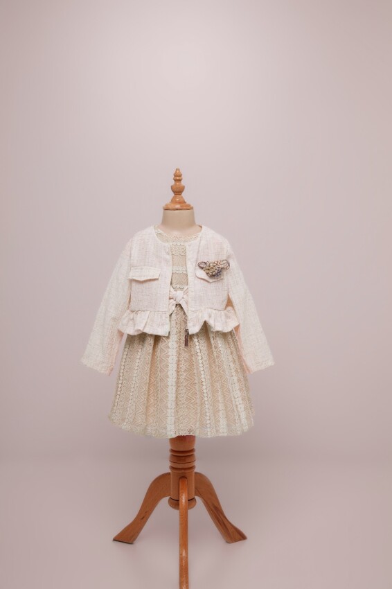 Wholesale 2-Piece Girls Tulle Dress with Jacket 1-4Y BabyRose 1002-4097 - 1