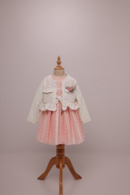 Wholesale 2-Piece Girls Tulle Dress with Jacket 1-4Y BabyRose 1002-4097 - 2