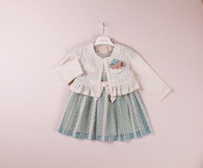 Wholesale 2-Piece Girls Tulle Dress with Jacket 1-4Y BabyRose 1002-4097 Зелёный 