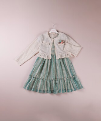Wholesale 2-Piece Girls Tulle Dress with Jacket 5-8Y BabyRose 1002-4098 - 2